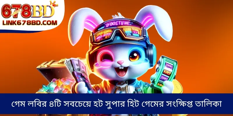 গেম লবির ৪টি সবচেয়ে হট সুপার হিট গেমের সংক্ষিপ্ত তালিকা